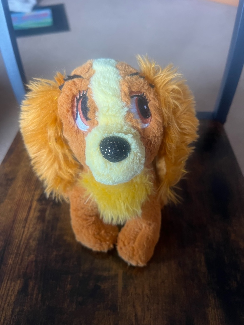 Plush Dog Toy - Orange and Cream Soft Puppy Plush 7”